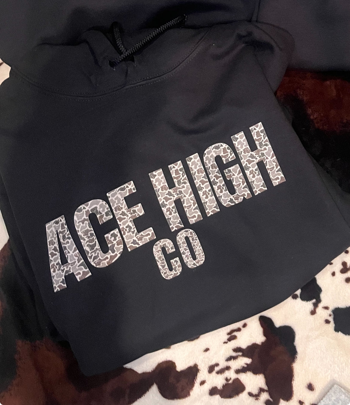 Ace high camo hoodie